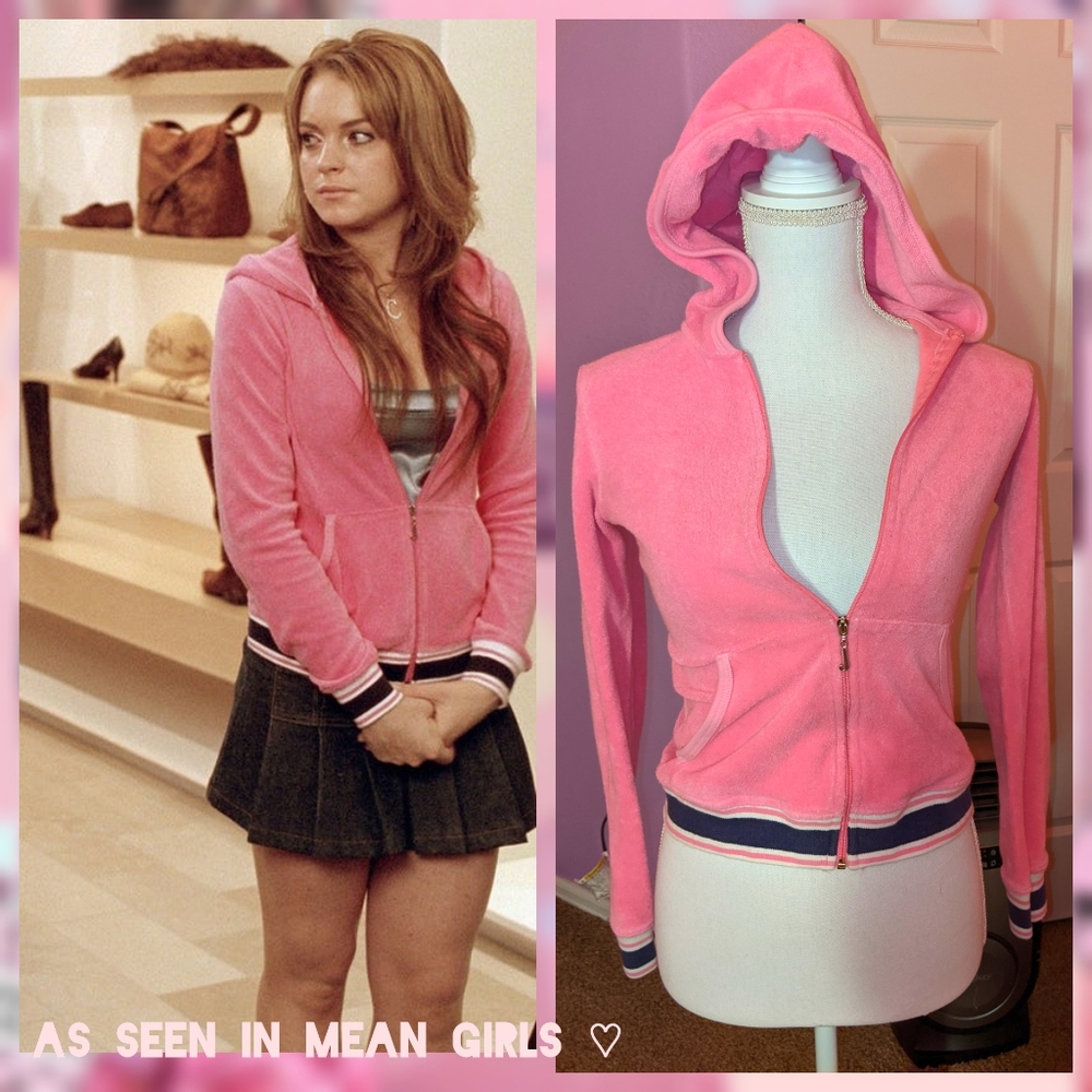 💕 JUICY COUTURE PINK HOODIE (SEEN IN MEAN GIRLS)